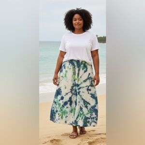 new-Bohemian Hippy Tie-Dye 
Long Colorful elastic waist, drawstring
Maxi Skirt